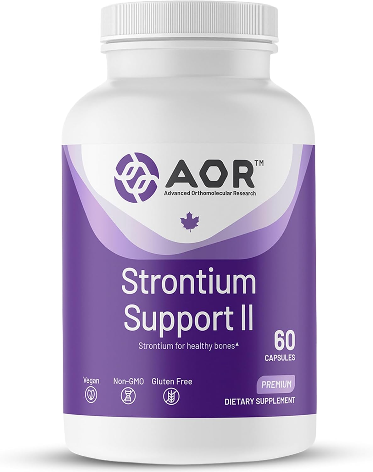 AOR Strontium Support II 341 mg, 60 Vegan Capsules - görsel 1