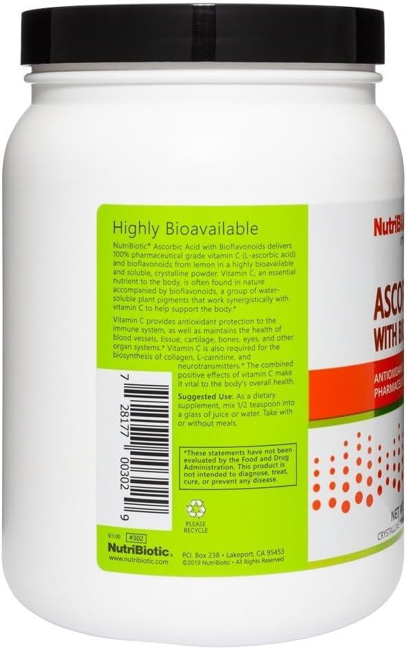 Nutribiotic Ascorbic Acid Powder with Bioflavonoids, 1 kg