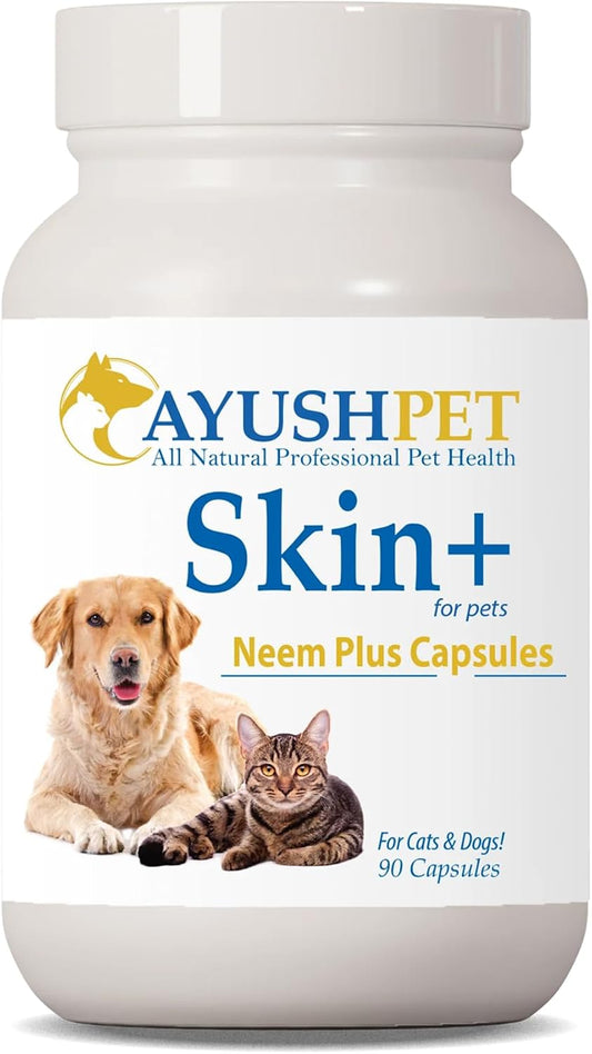 Ayush Pet Neem Plus – Neem Supplement for Dogs & Cats, 90 Capsules