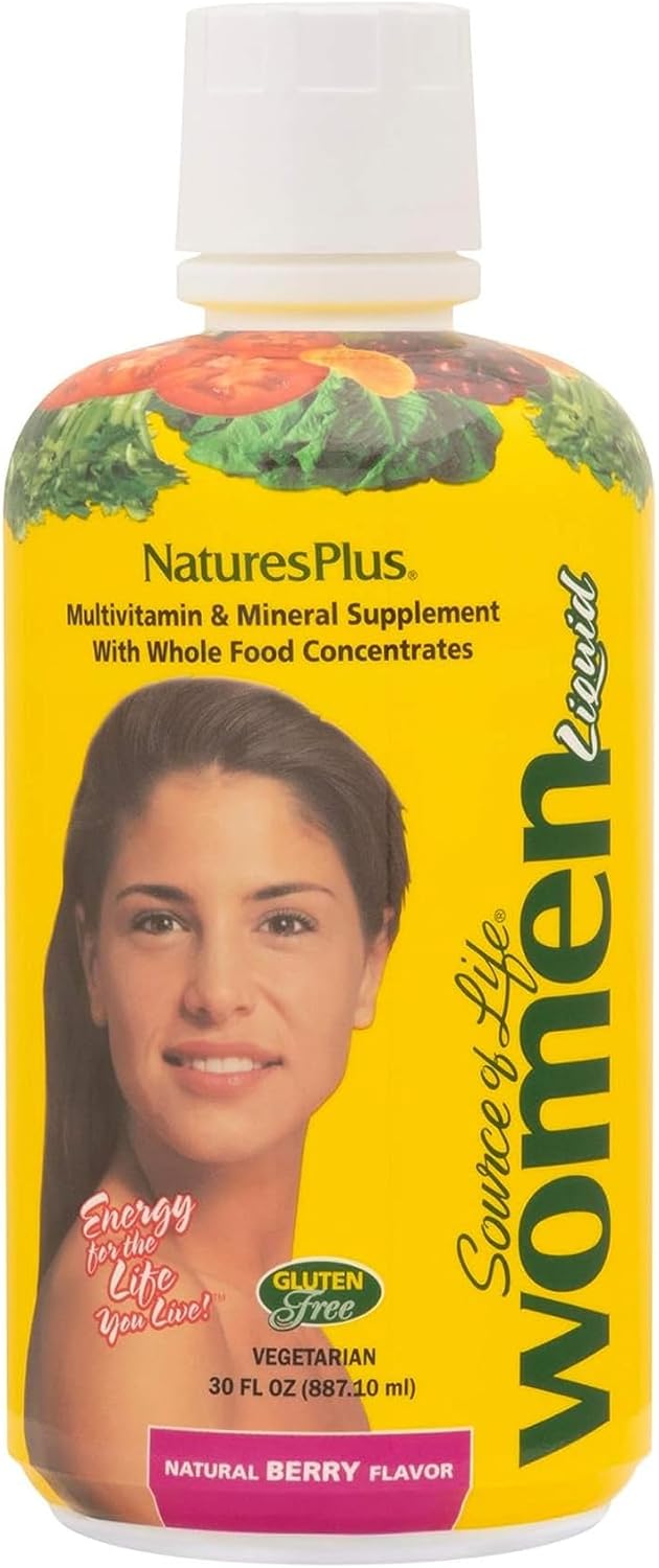 NaturesPlus Source of Life Women Liquid Multivitamin - 30 fl oz (887 mL) - Natural Berry Flavour