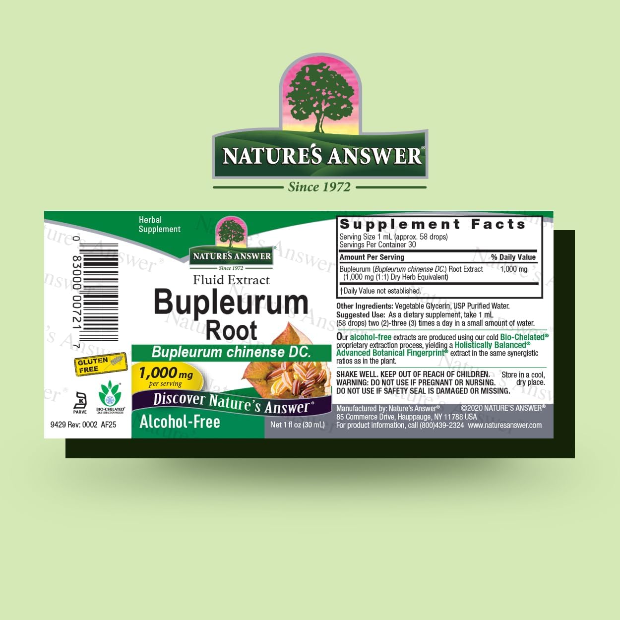 Nature's Answer Bupleurum Root - Natural Herbal Supplement - 1000 mg (30 mL)