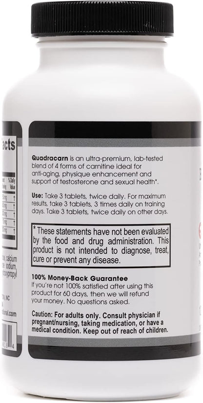 Beverly International Quadracarn 4X-Potency Carnitine Blend – 120 Tablets
