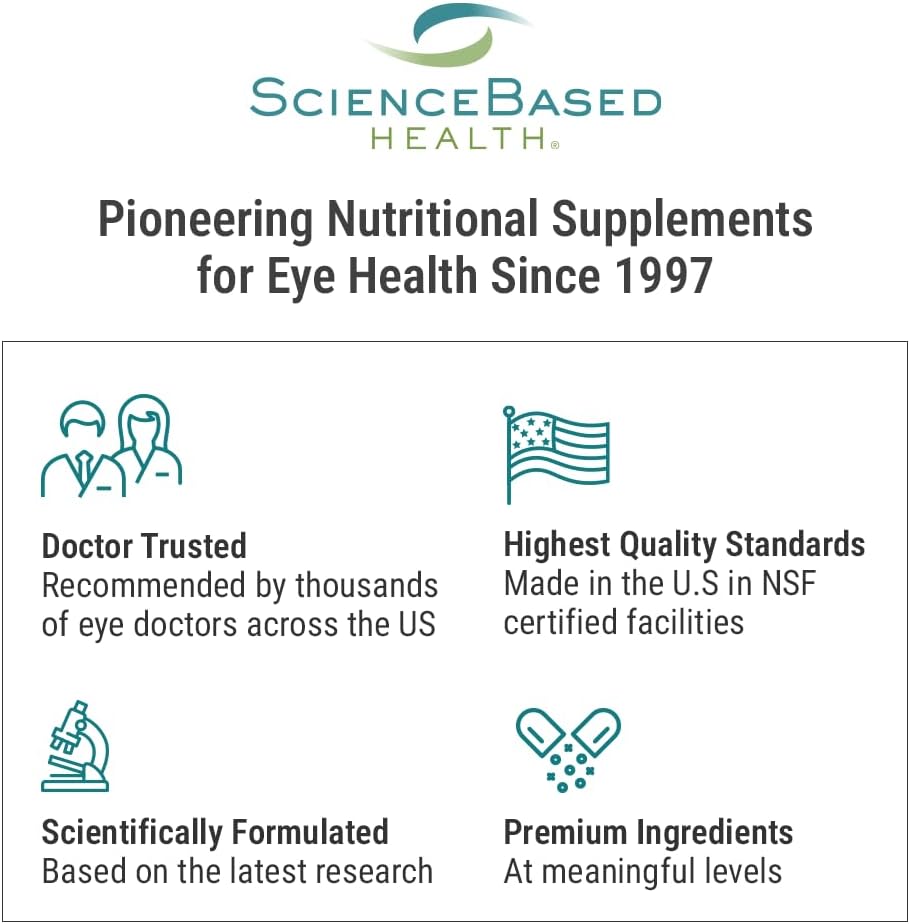 ScienceBased Health OcularEssentials – Daily Multivitamin for Vision Support – 60 Capsules