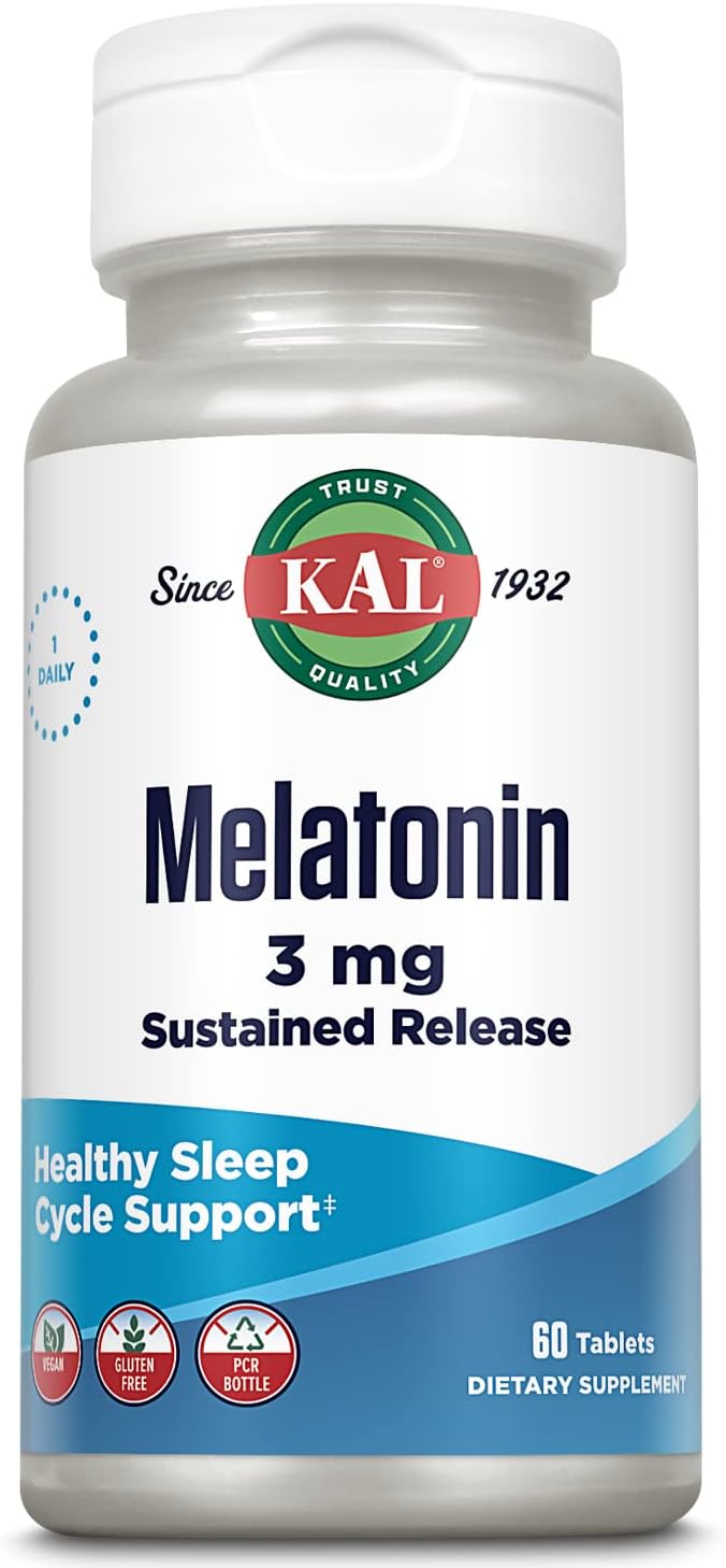 KAL 3 mg Melatonin Tablets, 60 Tablets