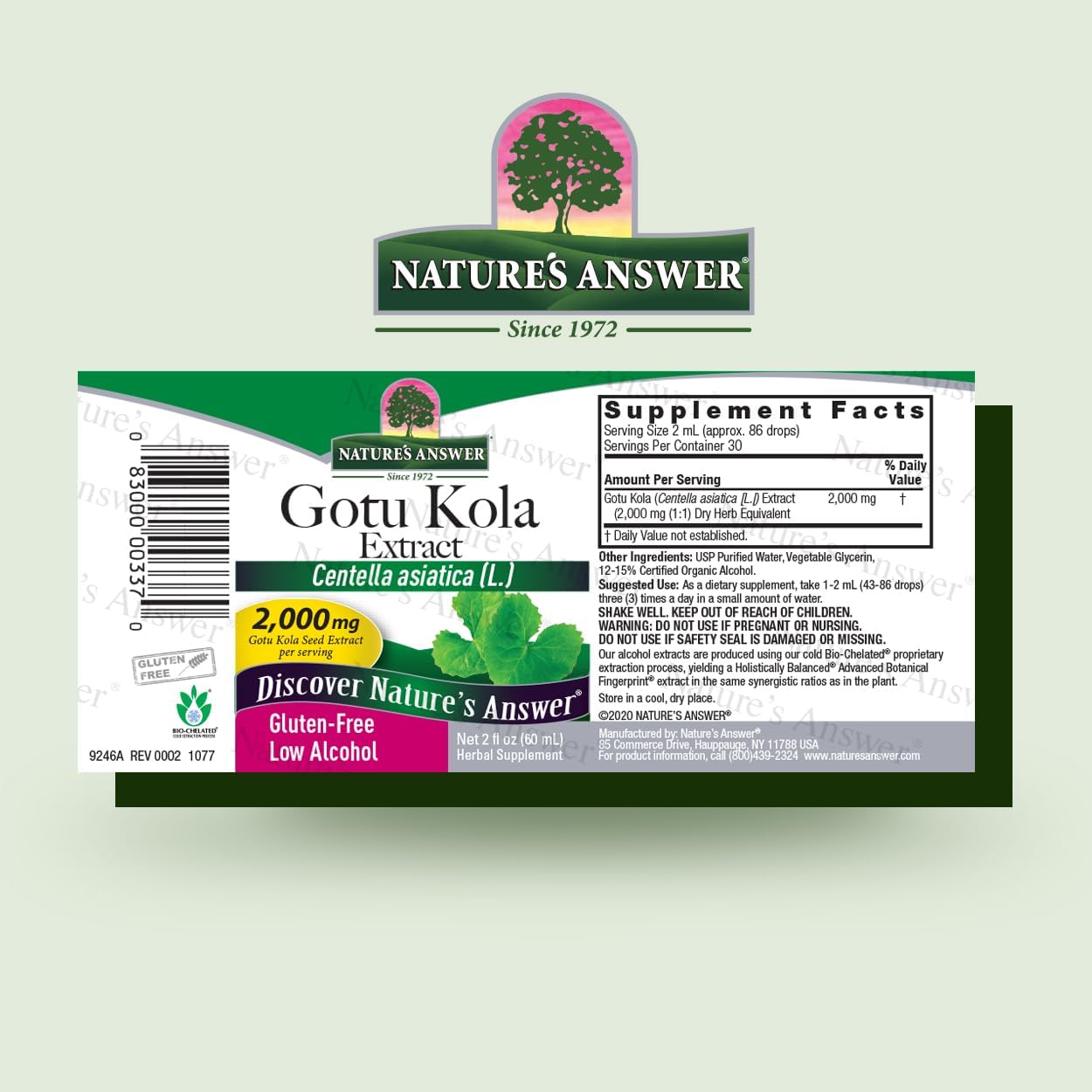 Nature's Answer Gotu-Kola Herb Liquid Extract, 60 mL