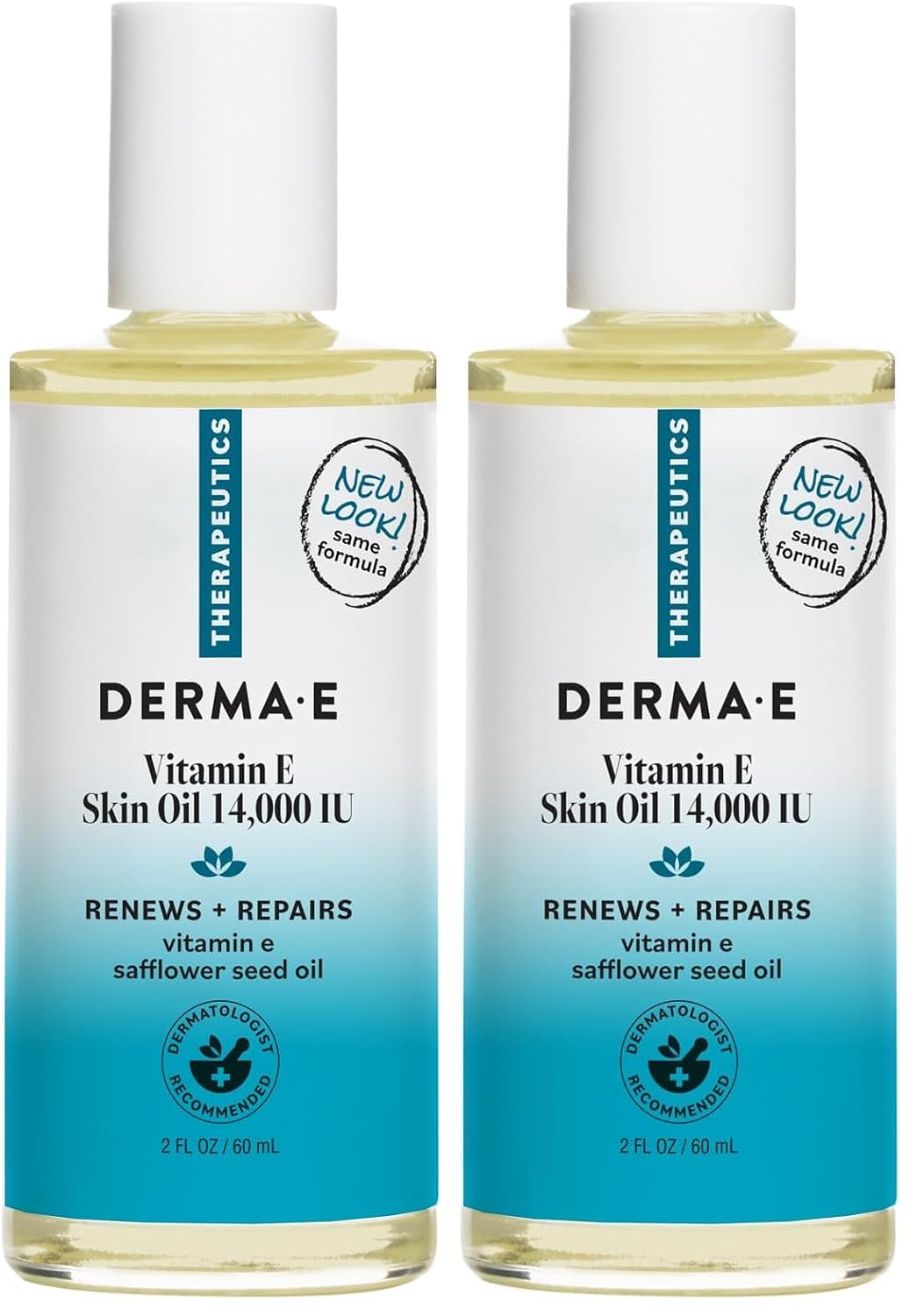 Derma E Vitamin E Skin Oil 14,000 IU with Safflower Oil - Hypoallergenic & Fragrance Free (59 mL)