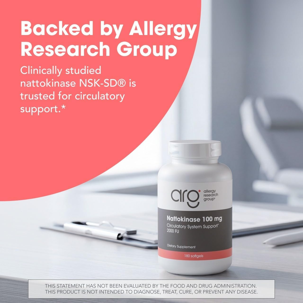 Allergy Research Group Nattokinase 100 mg - 180 Capsules - görsel 5