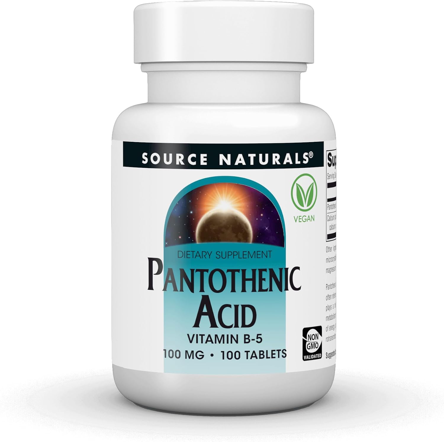 Source Naturals Pantothenic Acid 100 mg - Vitamin B5 Natural Health Product (100 Tablets)