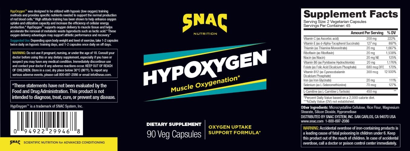 SNAC HypOxygen: Oxygenation Support Formula for Athletes