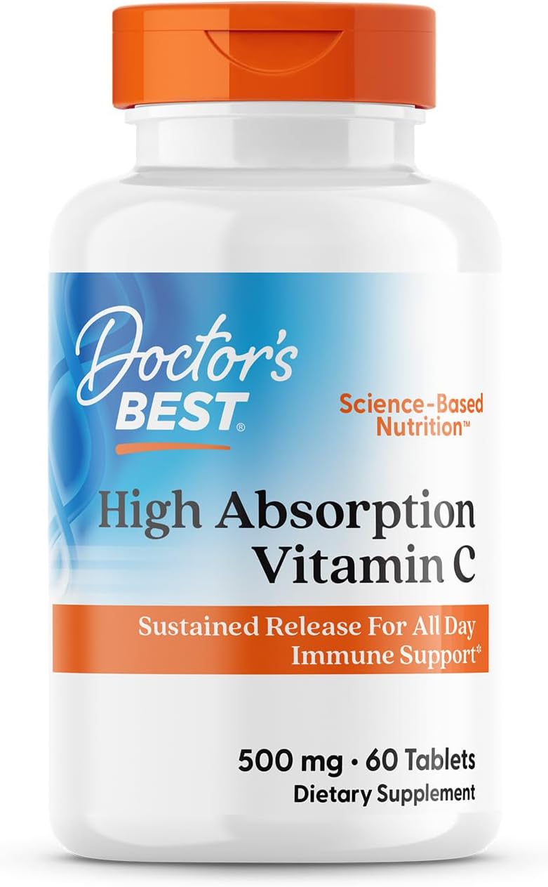 Doctor's Best High Absorption Vitamin C 500 mg with Bioflavonoids - 60 Tablets
