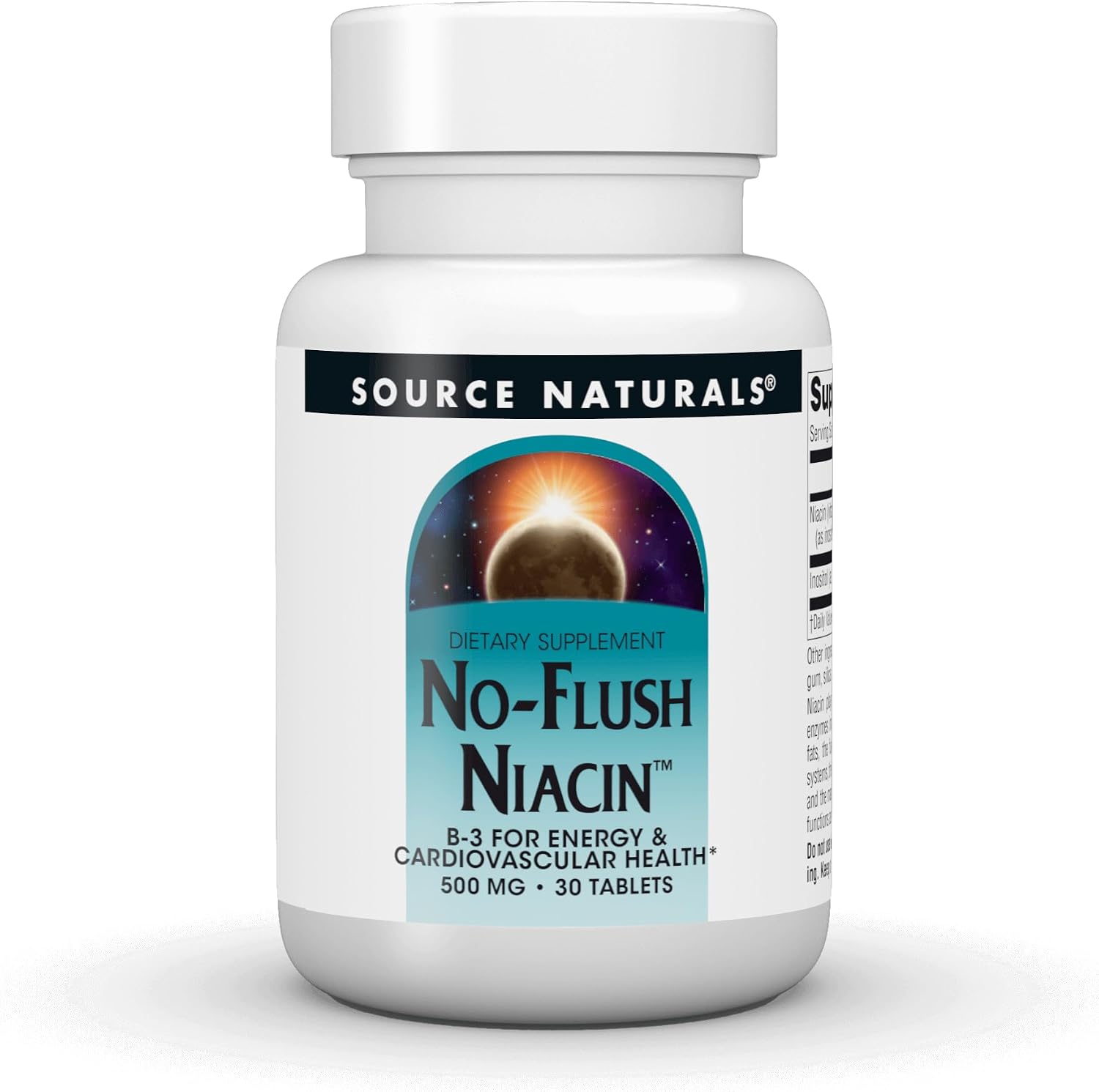 Source Naturals No-Flush Niacin 500 mg, Inositol Hexanicotinate, 30 Vegetarian Tablets