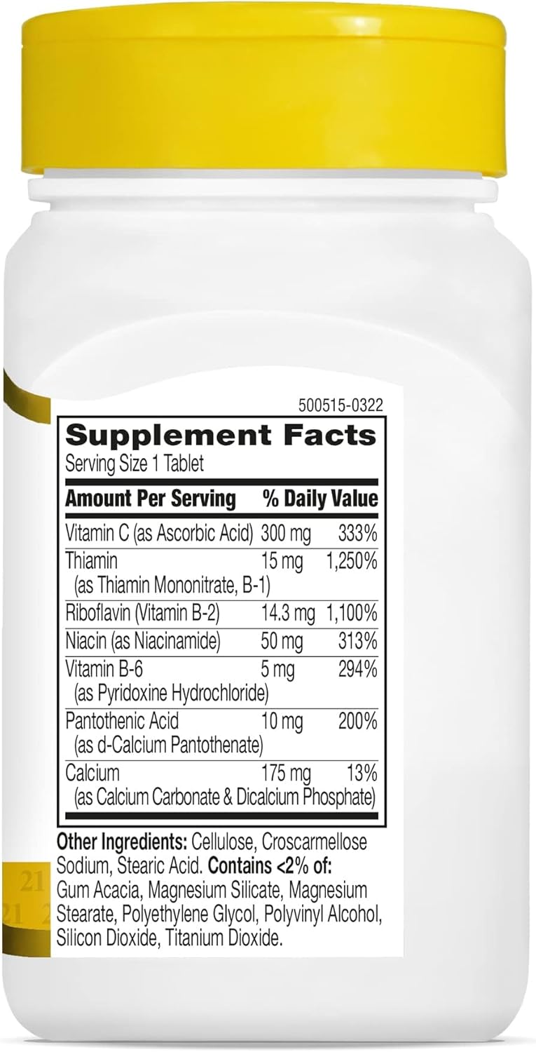 21st Century B Complex Plus Vitamin C, 100 Tablets - görsel 5