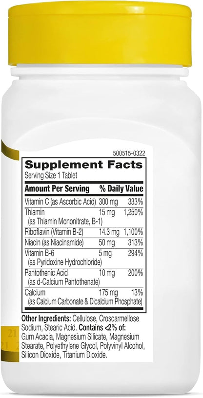 21st Century B Complex Plus Vitamin C, 100 Tablets