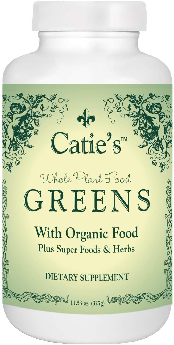 Catie's Organic Greens – Organic Superfood Powder, 45 Ingredients, Vegan, Non-GMO, 340 g (30 Servings)