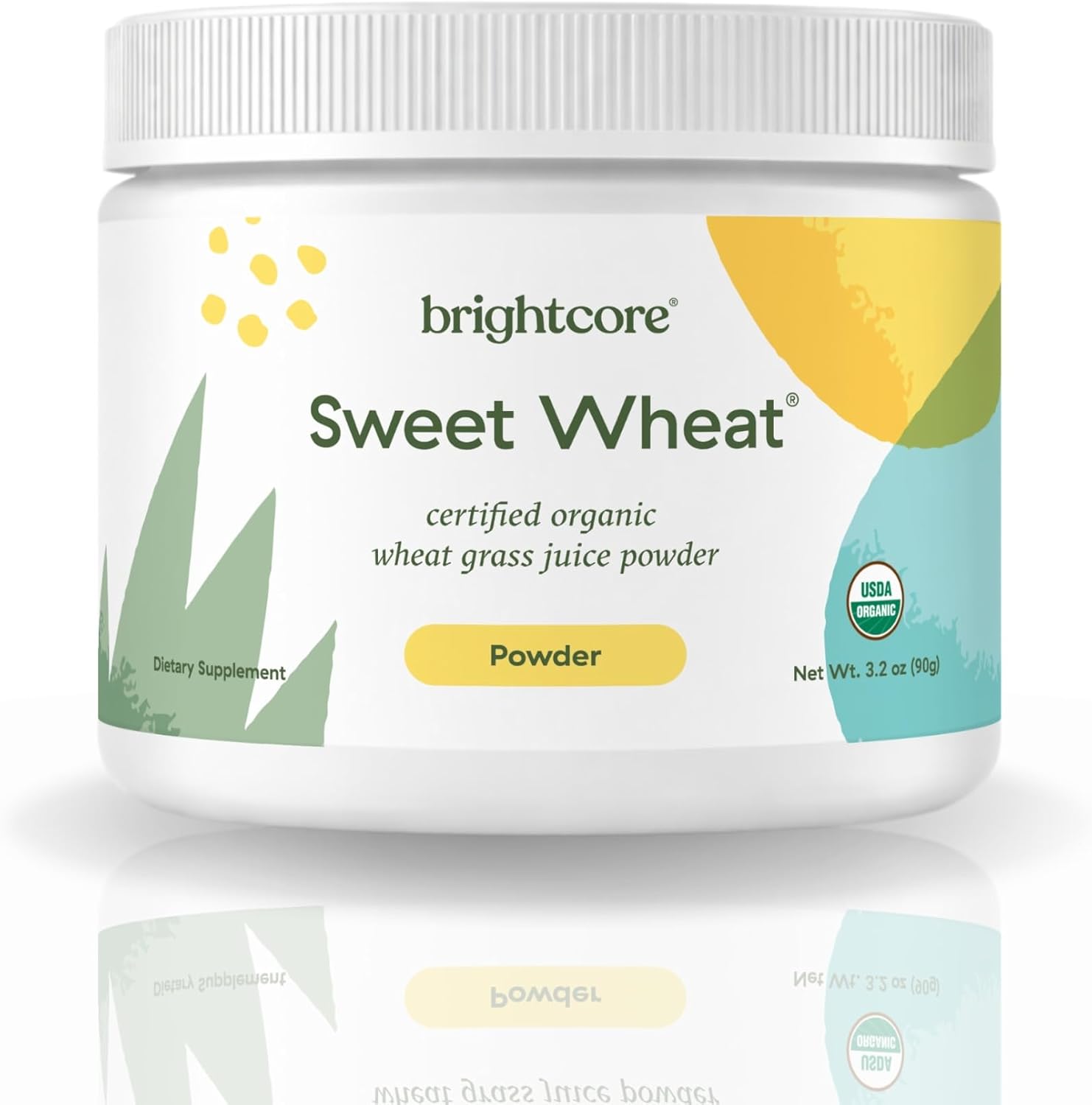 Brightcore Nutrition Sweet Wheat Wheatgrass Juice Powder – Super Greens for Digestive Health & Immune Support, 90g