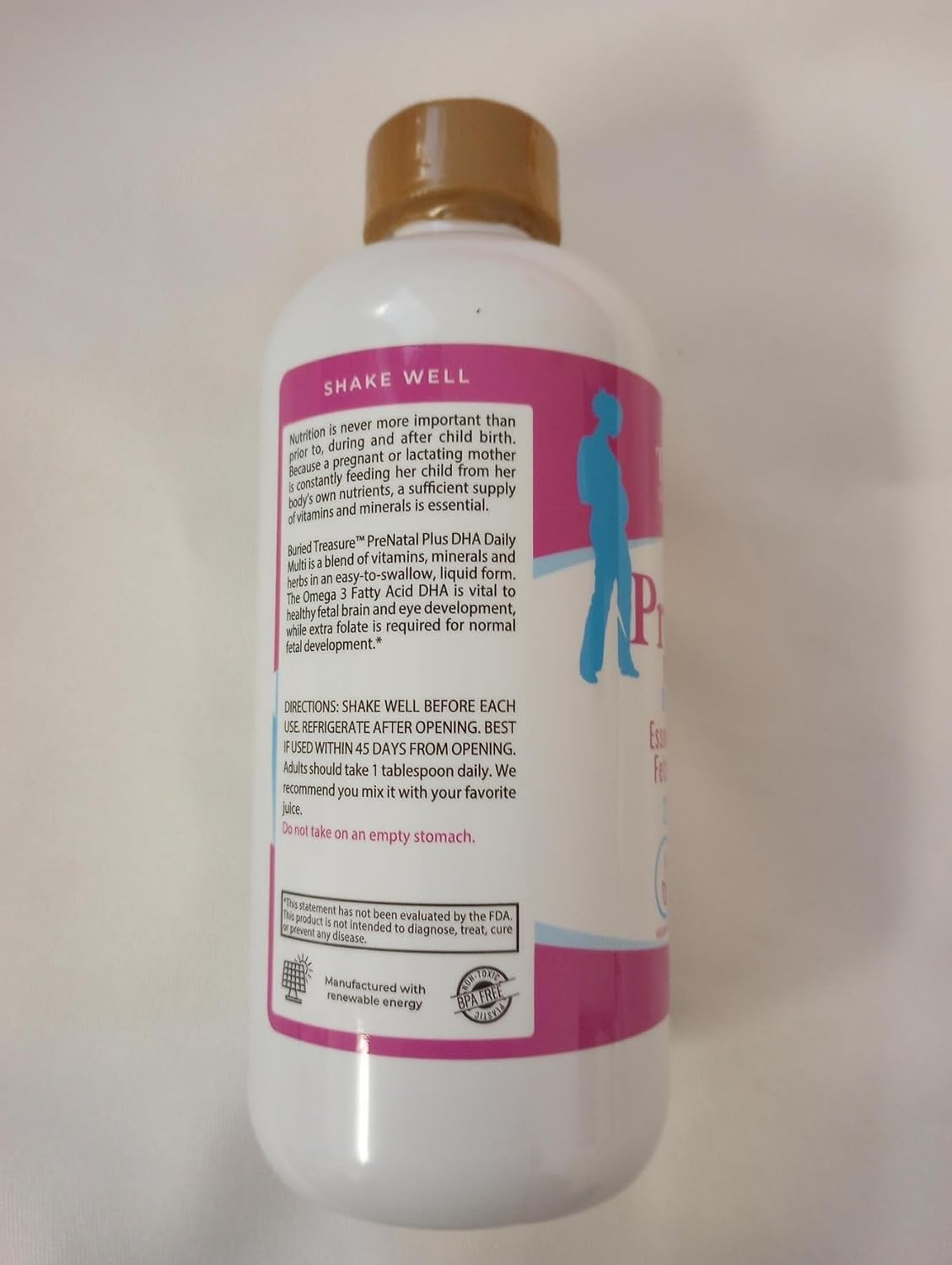 Buried Treasure Prenatal Plus DHA Complete - Liquid Prenatal Vitamin with DHA, Omega-3 and Iron