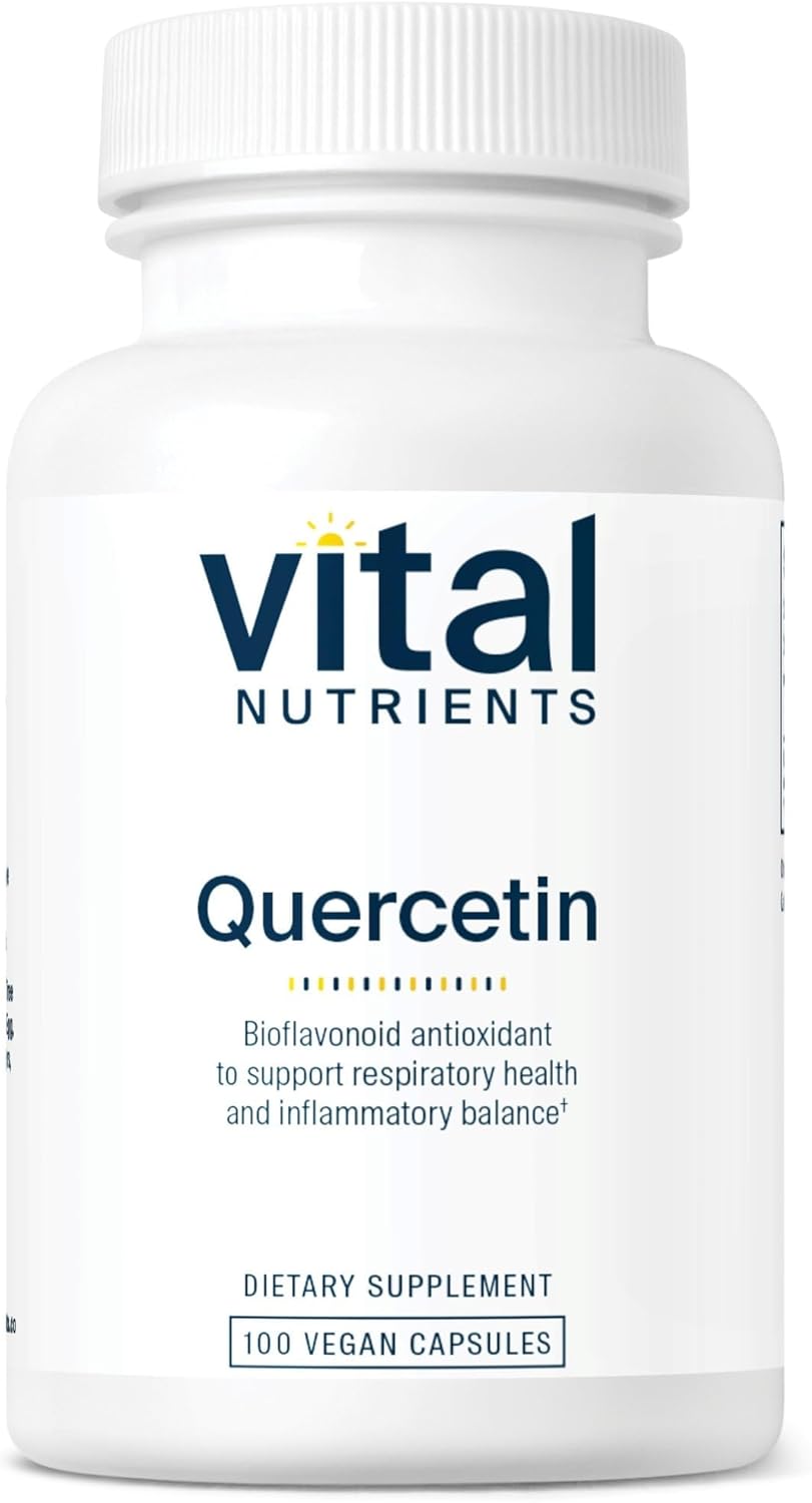 Vital Nutrients Quercetin – Vegan Bioflavonoid Supplement for Sinus, Respiratory, Heart & Immune Support, 500 mg, 100 Capsules