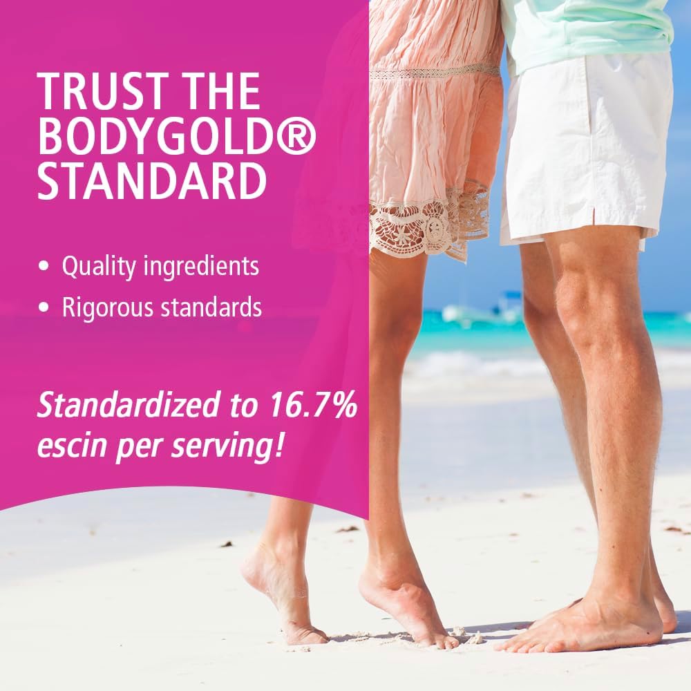 Body Gold Venastat - Leg Vein Support with Horse Chestnut & Diosmin, 105 Capsules