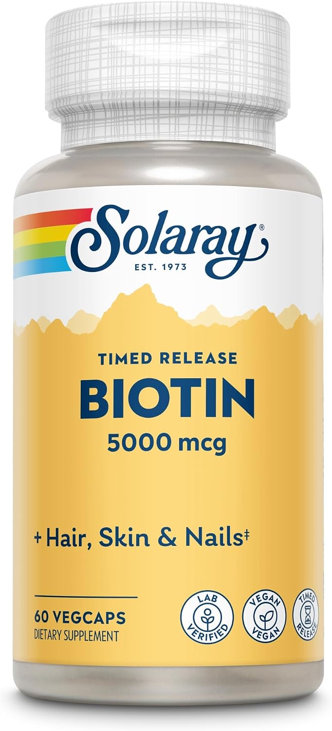 Solaray Two Stage, Timed Release Biotin 5000 mcg - 60 VegCap