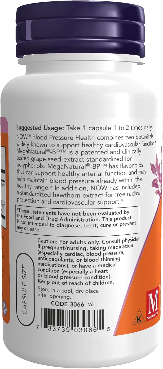 NOW Foods Blood Pressure Health - 90 Capsules