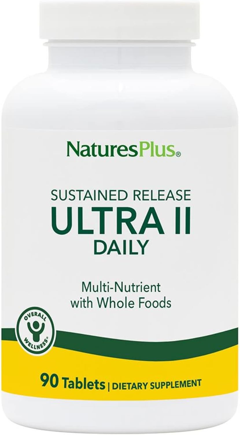 NaturesPlus Ultra II Daily Multivitamin - 180 Tablets - Sustained Release with Whole Foods