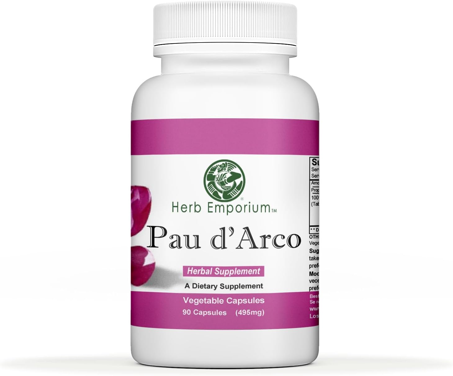 Pau D'Arco Inner Bark (Tabebuia impetiginosa) - 90 Capsules, 495 mg