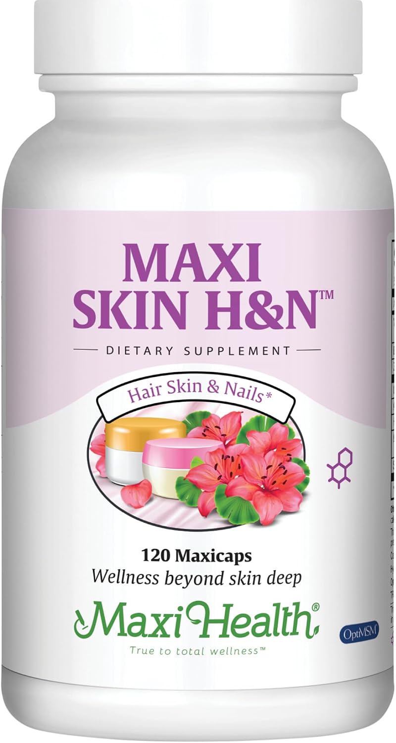 Hair Skin and Nails Vitamins for Women and Men with Hyaluronic Acid, Biotin, Vitamin A, Probiotics - 120 Capsules
