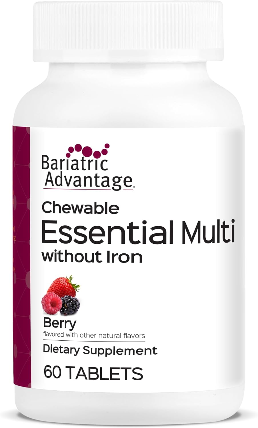 Bariatric Advantage Chewable Essential Multivitamin Without Iron - Berry - 60 Count - görsel 1