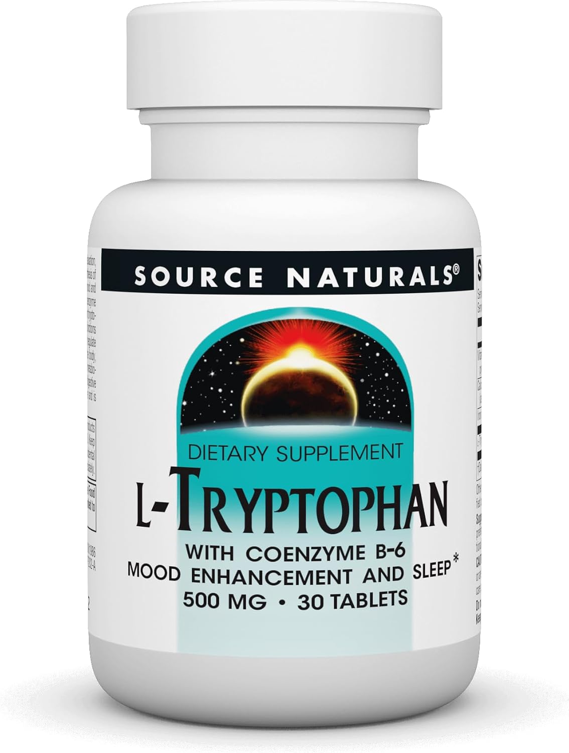Source Naturals L-Tryptophan with Coenzyme B-6, 500 mg, 60 Tablets