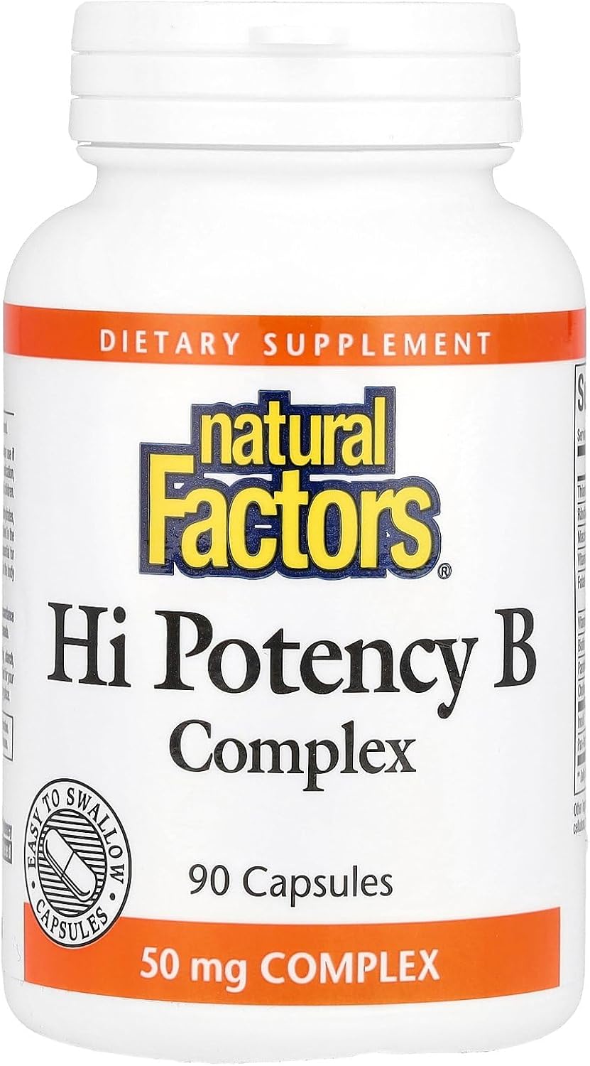Natural Factors Hi Potency B Complex, 90 Capsules
