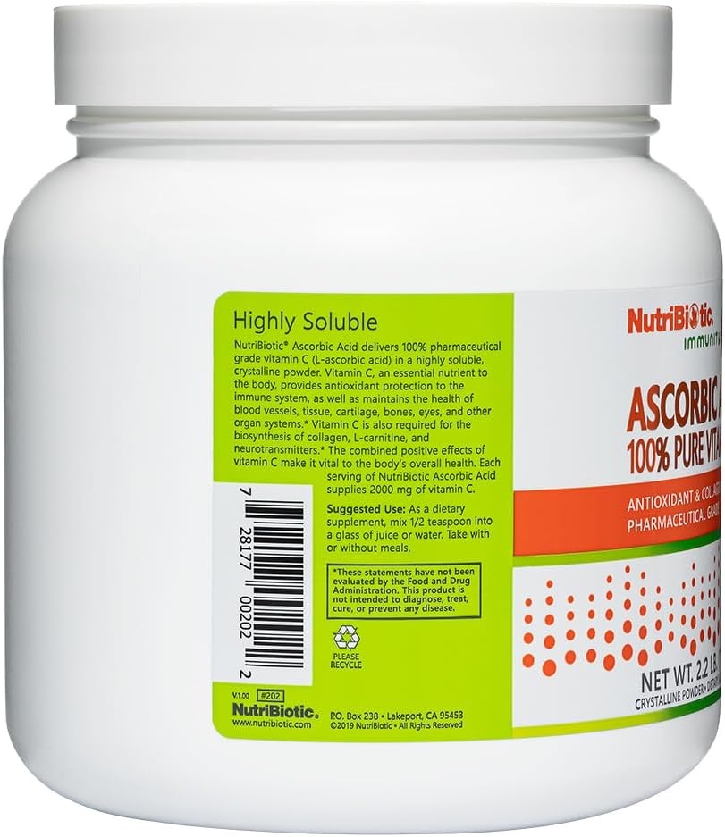 NutriBiotic Ascorbic Acid Vitamin C Powder, 1 kg