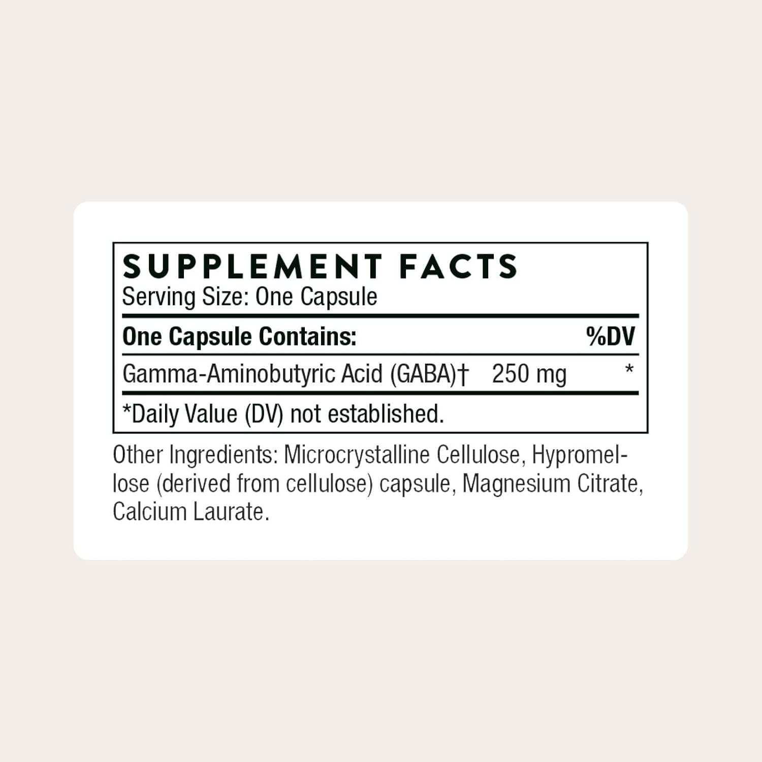 THORNE PharmaGABA-250 - GABA Supplement, 250 mg, 60 Capsules