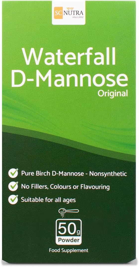 Waterfall D-Mannose Powder - 100% Pure D-Mannose from Birch - 50 g