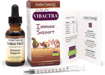 Amber NaturalZ Vibactra Immune Support Herbal Supplement for Pets - 30 ml