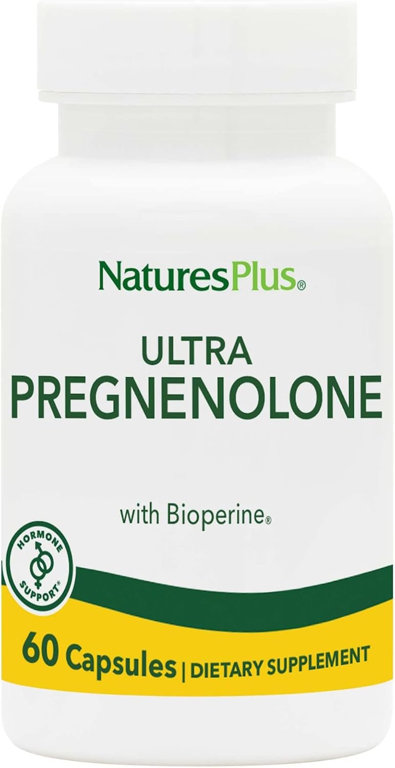NaturesPlus Ultra Pregnenolone, 60 Capsules – Hormonal and Cognitive Support