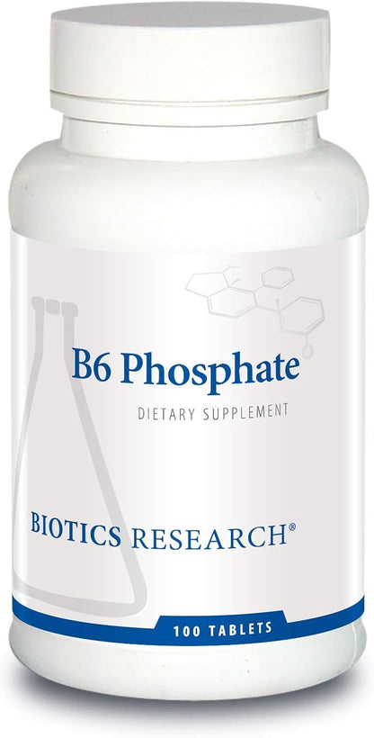 Biotics Research B6 Phosphate – Biologically Active Vitamin B6 (P-5-P) – 100 Tablets