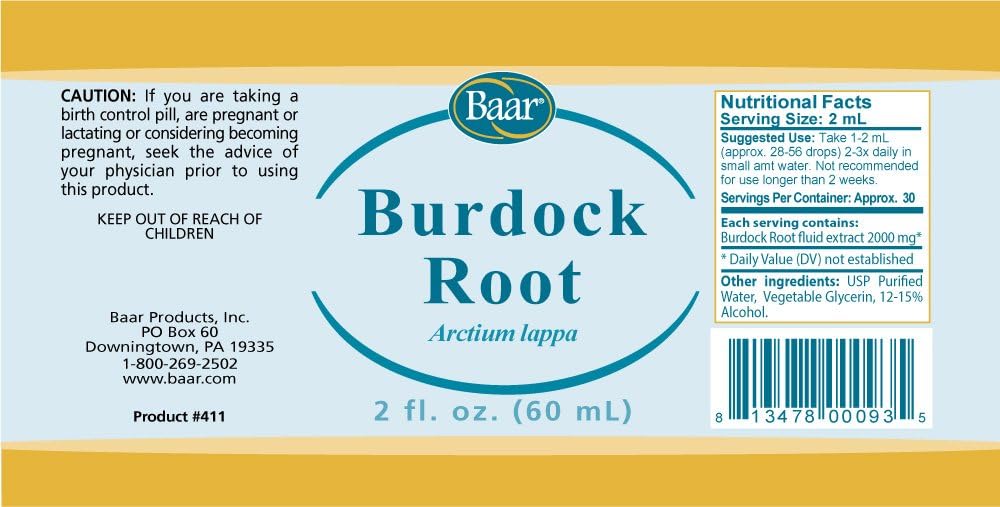 Baar Burdock Root, Fluid Extract - görsel 2