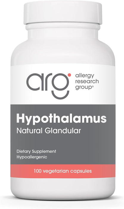 ARG Hypothalamus - Bovine Glandular Supplement - 500 mg Lyophilized Hypothalamus Tissue - 100 Vegicaps