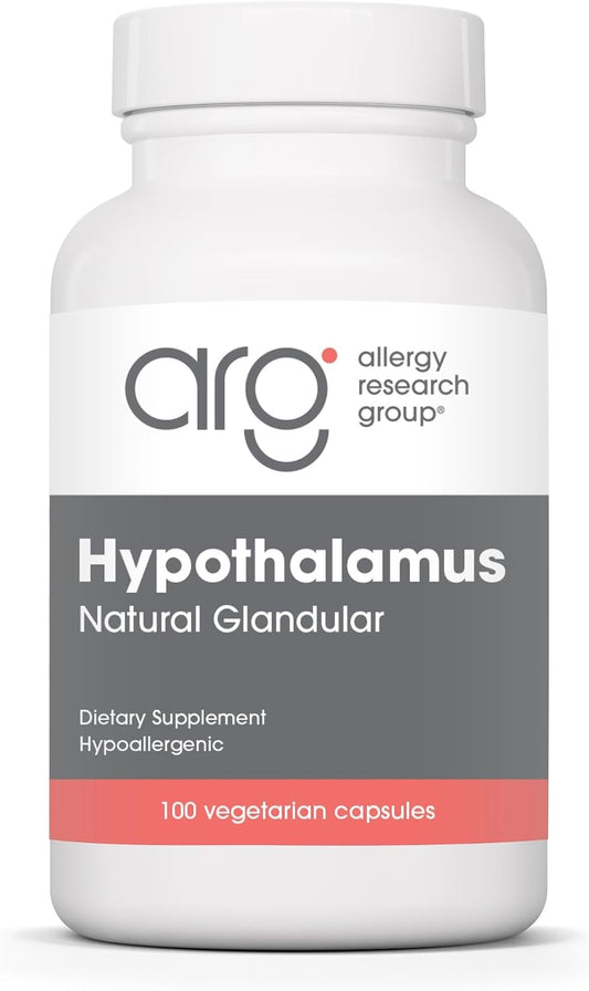 ARG Hypothalamus - Bovine Glandular Supplement - 500 mg Lyophilized Hypothalamus Tissue - 100 Vegicaps
