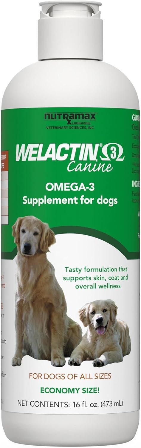 Nutramax Welactin Omega-3 Fish Oil for Dogs – 16 oz Liquid