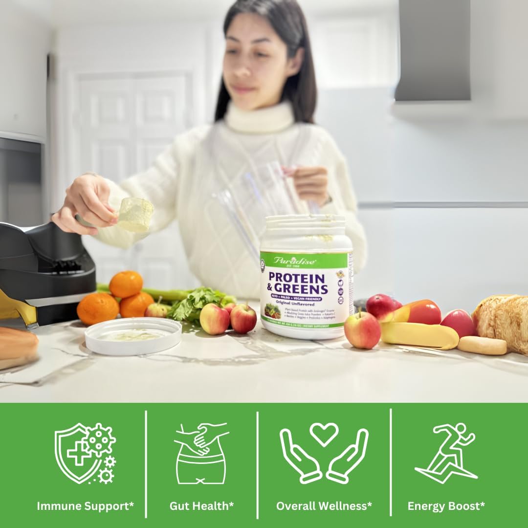 Paradise Herbs ORAC Energy Protein & Greens Powder - Unflavoured, 15 Servings