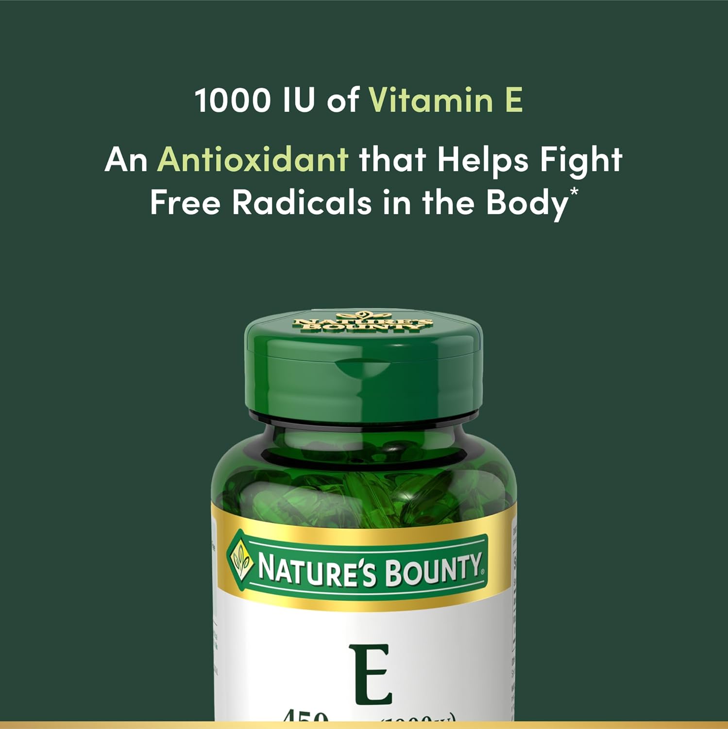 Nature's Bounty Vitamin E 1000 IU Softgels, 60 Count