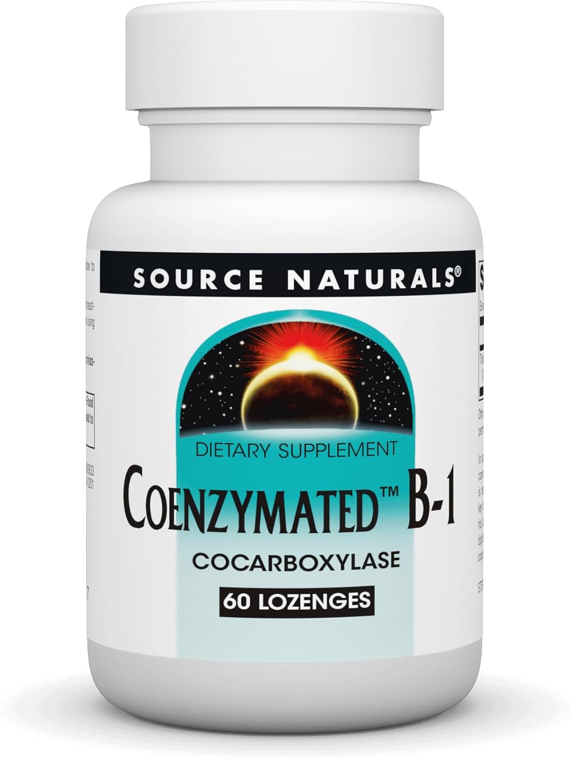 Source Naturals Coenzymated B-1 25mg – Fast Acting Thiamine (Vitamin B1) Quick-Dissolve Lozenges, 60 Count