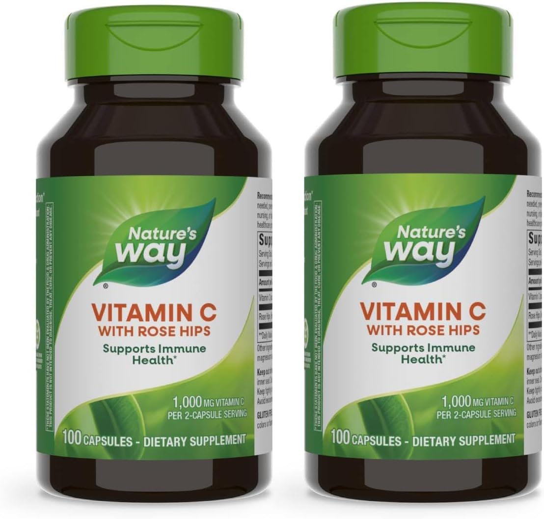 Nature's Way Vitamin C with Rose Hips Extra Strength, 1000 mg, 250 Capsules
