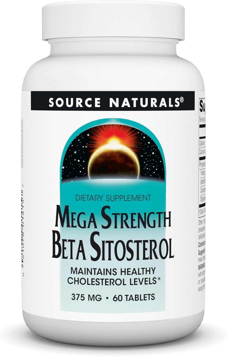 Source Naturals Mega Strength Beta Sitosterol 375 mg – 60 Tablets
