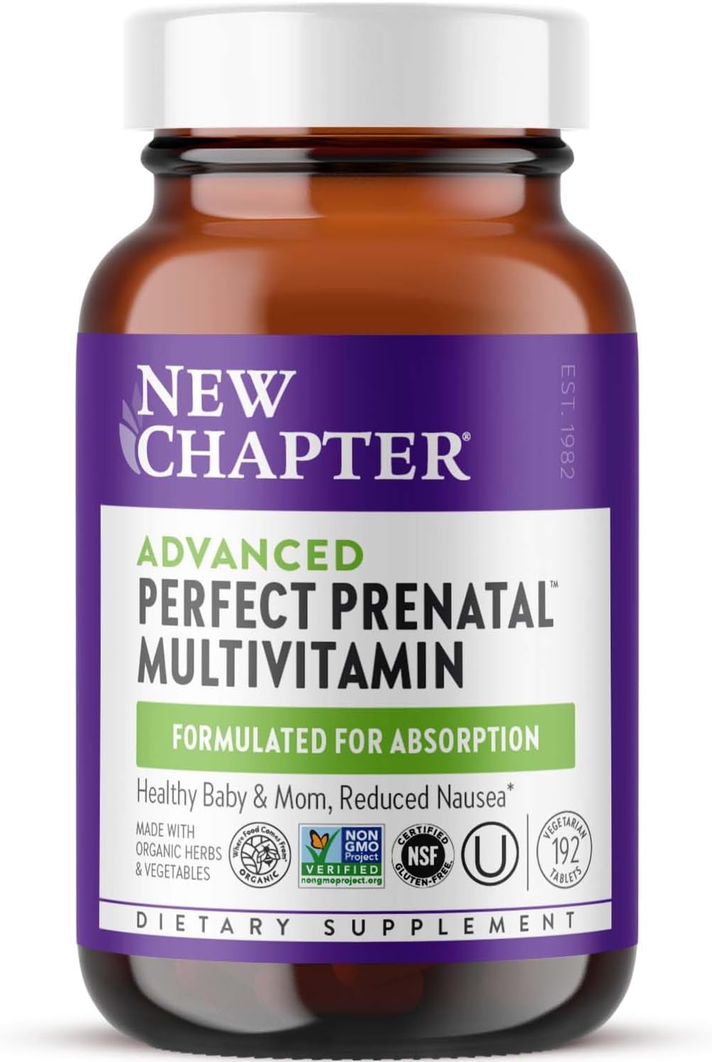 New Chapter Organic Perfect Prenatal Multivitamin, 192 Tablets
