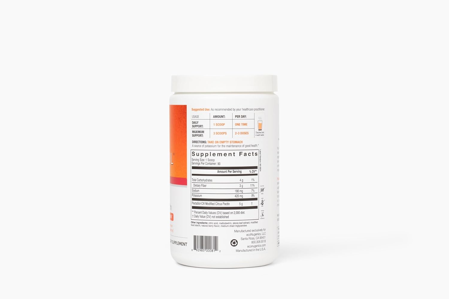PectaSol Modified Citrus Pectin – Berry Powder, 551 g