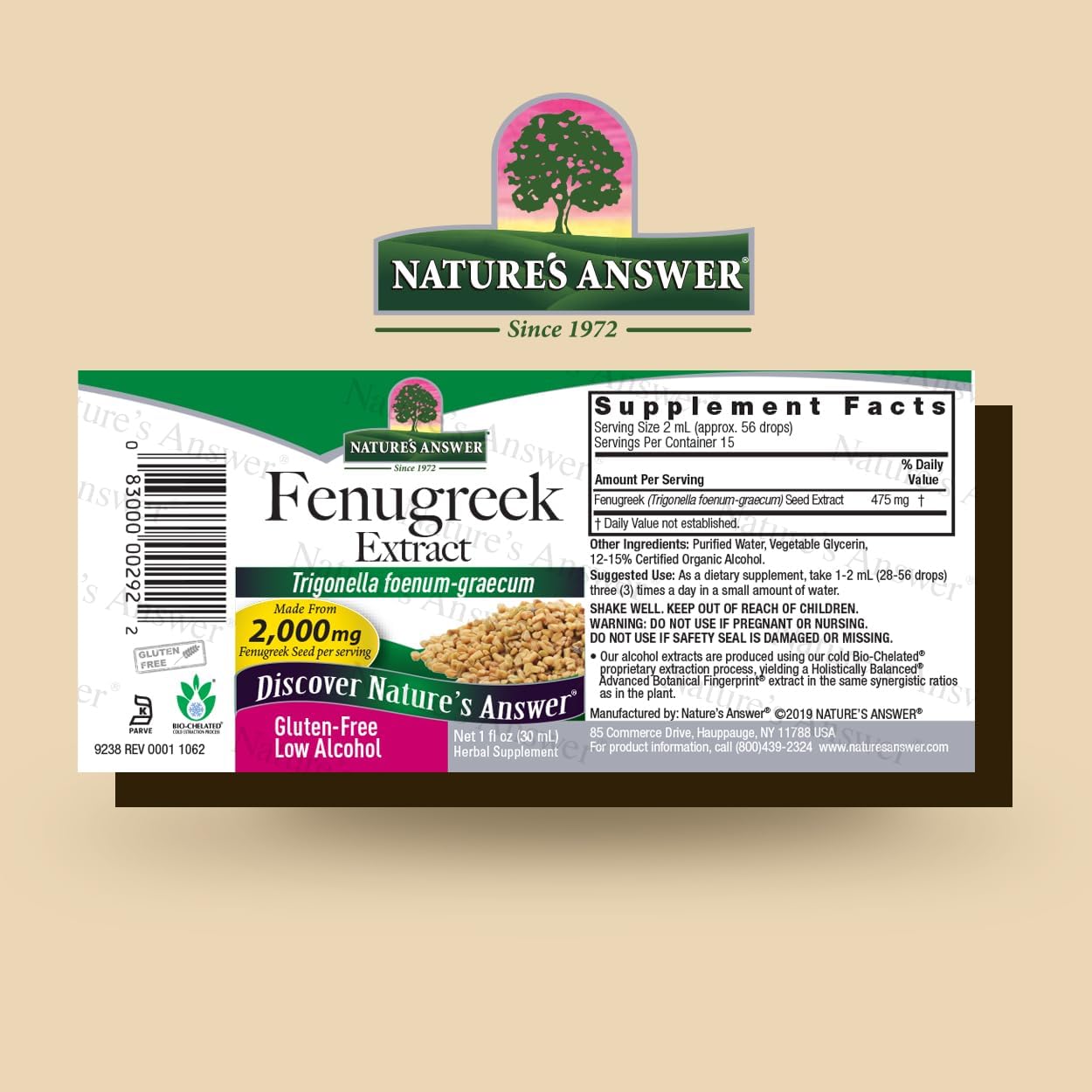 Nature's Answer Fenugreek Seed Extract – Liquid, 30 ml