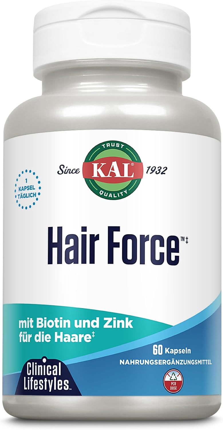 Kal Hair Force Capsules – High Potency Biotin & MSM, 60 Count