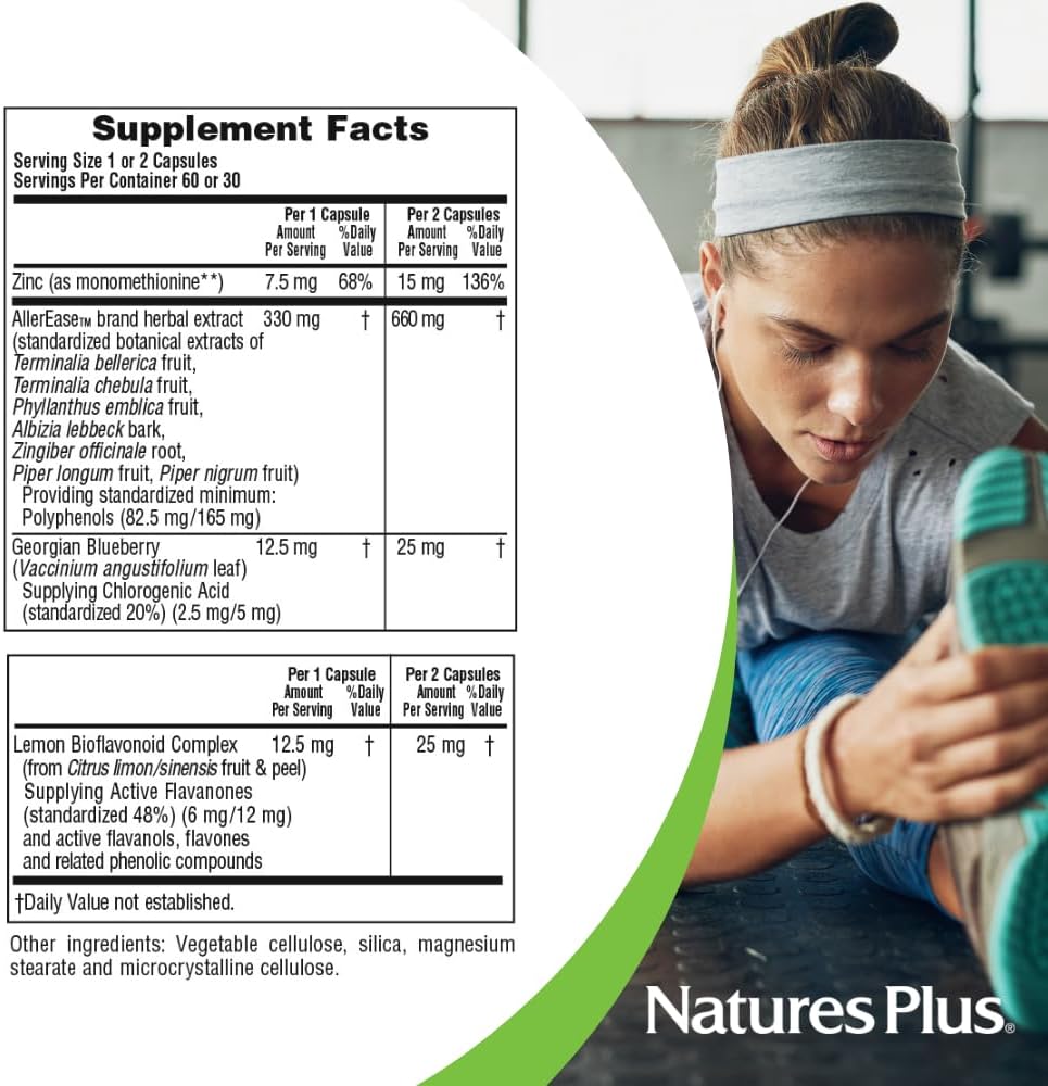 NaturesPlus Advanced Therapeutics Aller-7 Rx-Respiration – 60 Vegetarian Capsules